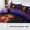 A Nice Night Purple Gradient Galaxy Printed Bedding Sets,Black Girl