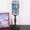 Small Tiffany Table Lamp Stained Glass Candlestick Style Table Light