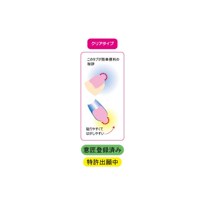 Beauty Nailer One-Touch Double-Sided Tape for Nail Tips, 0.02 inches