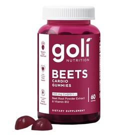 Goli Nutritional Supplement, Beets Cardio Gummy - 60 Count - CoQ10  Beet Root Extract - Gluten-Free, Vegan, Non-GMO, and Gelatin-Free. Natures Great  
