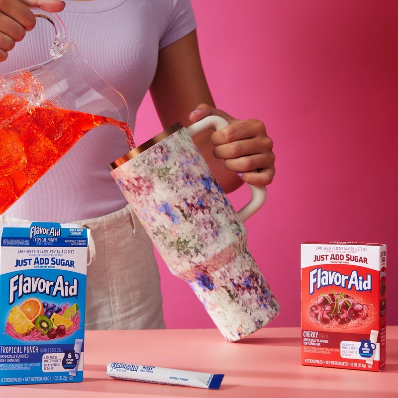Flavor Aid Cherry Unsweetened Drink Mix Pitcher Packets, 2 Quart