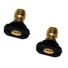 Lheng 2Pcs Nozzle Black Pressure Washer Accessories Kit Spray Nozzle