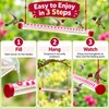 Hummingbird Feeder for Garden Use – Leak-Proof Red Plastic Feeder