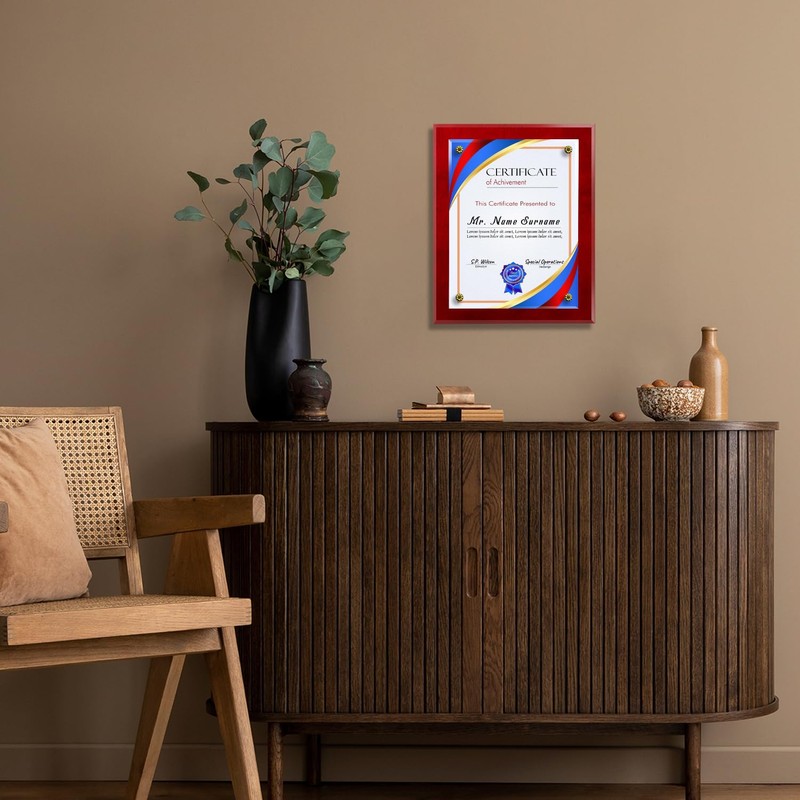 Classic Awards Certificate Holder Award Plaque - Certificate Holder -