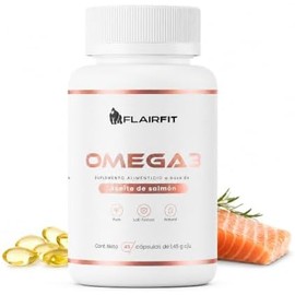 Omega 3 de Salmón Suplemento Premium, Alta Concentración de Aceite puro de Salmón (EPA - DHA), 45 Cápsulas
