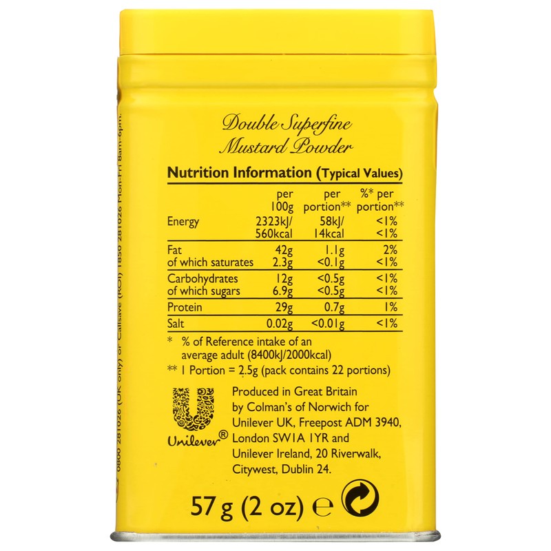 Colman's Dry Mustard Powder 2oz (Pack of 3) | Hot