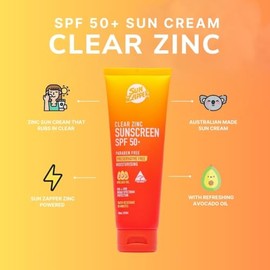 Protector Solar Sun Zapper Clear Zinc Ultra SPF 50+ UVA UVB con Vitamina E & Aloe 100 ml, 3.4 oz.