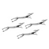 4PCS Cutlery Rest Silver Chopstick Stand Electroplated Polished Zinc Alloy