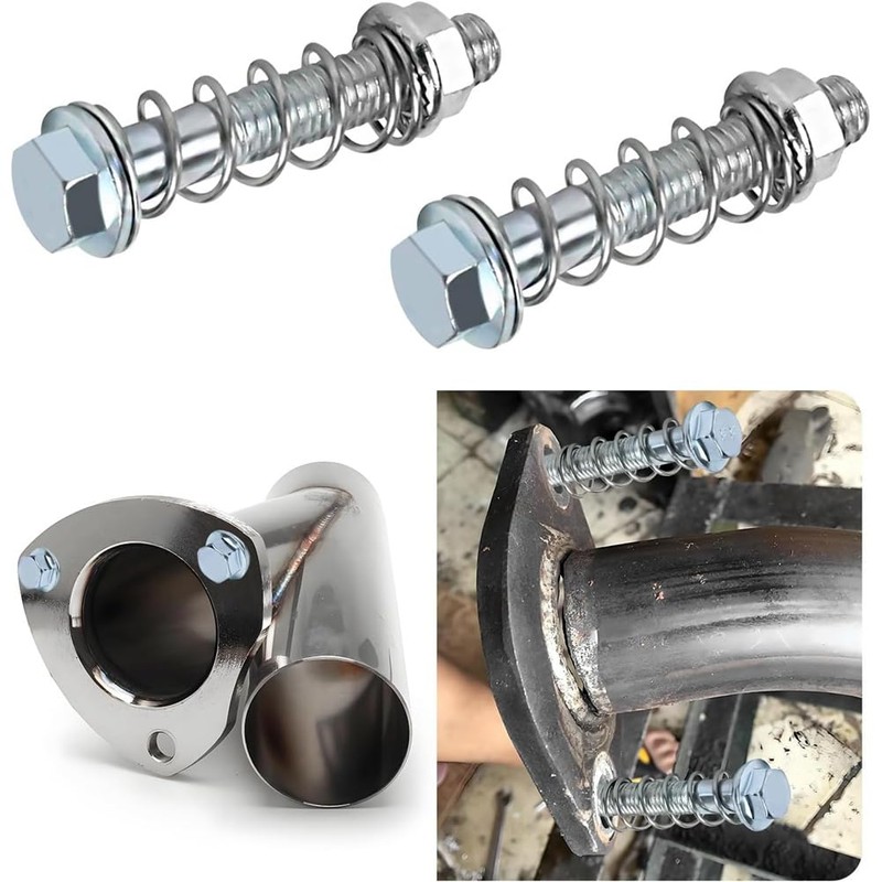 ZENWORYS 2PCS Car Exhaust Manifold Bolts,M10x1.5mm Exhaust Bolts and Nuts