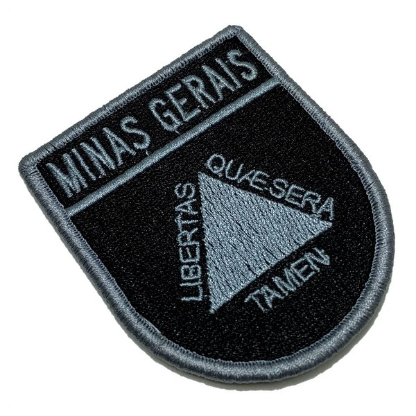 BE0048EV02 Minas Gerais Brazil Flag Embroidered Patch Gold Border Uniform