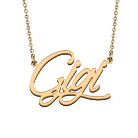 HUAN XUN Custom Initial Pendant Graduation Necklaces for Daughter Gigi Pendant Jewelry Gifts
