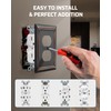 DEWENWILS 4-Pack Duplex Wall Plate, Metal Wall Outlet Cover for
