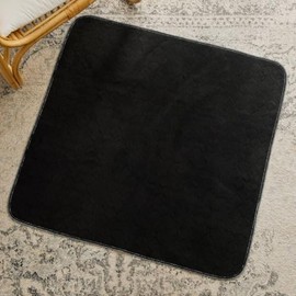 Invizi Large Protector 100x100cm – Twin Pack of Washable Incontinence Pads for Couches, Beds & Floors, Absorbs 1800mL, Waterproof & Machine Washable with Soft Plush Fabric - Black