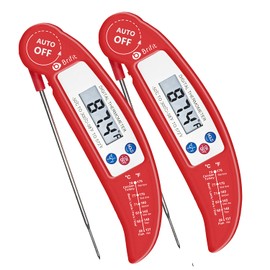 (2 Pack) Criacr Meat Thermometer, Digital Cooking Thermometer, Food Thermometer with High Accuracy, Instant Read Foldable Probe Thermometer for Kitchen Cooking, BBQ, Milk, Christmas