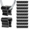 SUPERFINDINGS 50Pcs Plastic Peg Hook Stoppers Black Inventory Control Clips