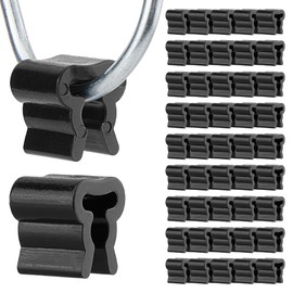 SUPERFINDINGS 50Pcs Plastic Peg Hook Stoppers Black Inventory Control Clips 12.5x11.5mm Pegboard Accessories by ClipStrip for Retail Shelves Jewelry Display Racks Supermarket Rack