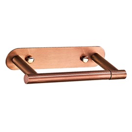 Toilet Paper Holder Storage Rack, Easy Installation, Modern Toilet Paper Roll Dispenser Wall Mounted for Washroom Restroom, Rose Gold