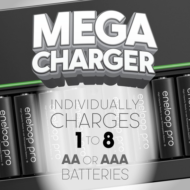 Panasonic K-KJ63KHA8BA Advanced eneloop pro 8-Position Rechargeable Battery 6-Hour Quick