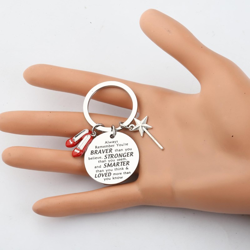 BNQL Wizard Oz Keyring Dorothy Ruby Gift Wizard Oz Inspired