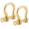 2 Set Anchor Shackles Pure Brass U-Type Chain Shackle Screw