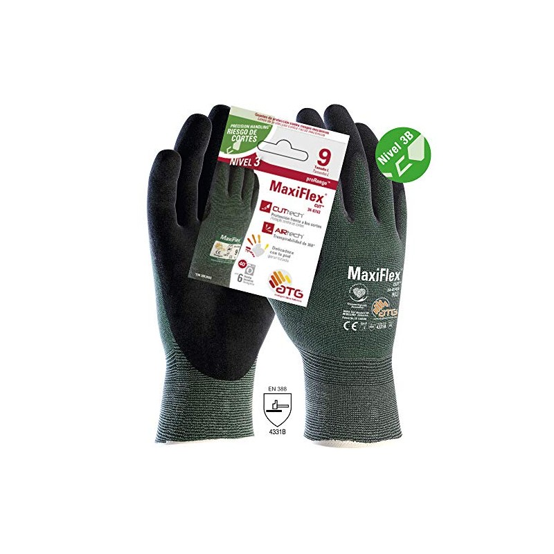 ATG 34-8743 Maxiflex® Cuttm cut protection glove Level 3B, gray