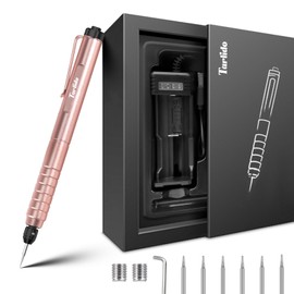Tarlido Engraving Pen, USB Rechargeable Cordless Rotary Tools, Professional Mini Carving Machines Portable DIY Engraver Machine for Metal to Wooden, Glass, Jewelry-Rose Gold