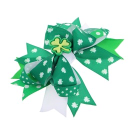 Baluue Patrick's Day Headwear Irish Hair Bow Clip Women's Hair Barrette Multilayered Bow Design