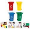 GANAZONO 4Pcs Mini Curbside Garbage Trash Bin Pen Holder Recycle
