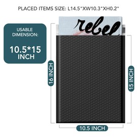 Metronic Large Bubble Mailers 10.5x16" 40 Pack Self Seal Black Padded Envelopes Strong Adhesion Mailing Envelopes Bubble Padded for Small Business Shipping Books Clothes Gifts