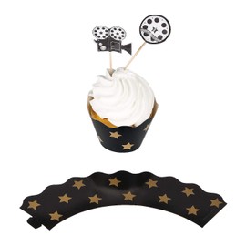 Fun Express Movie Night Cupcake Collars W/Picks (100