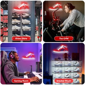 Sneaker LED Neon Sign for Wall Decor, Cool Shoe Led Light Up Sign for Store Display, Bedroom decor，3D Neon Sports Shoe Sign Dimmable for Gaming room, Man Cave, Teenager,Sneakerhead Gifts
