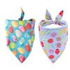 DELIFUR Dog Easter Day Bib 2 Pack Pet Rabbit Scarf