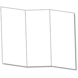 Blank Bright White Trifold Brochure Card Stock - 65lb Card Stock (176 Gsm) Scored for Easy Folding. - 250 Brochures Per Pack.