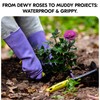Vgo... 1 Pair Extra Long Gardening Gloves with Fresh Rich