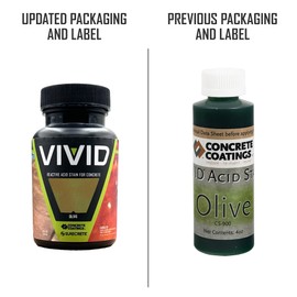 CC Concrete Coatings Vivid Acid Stain for Concrete | Olive | 4 oz Tester