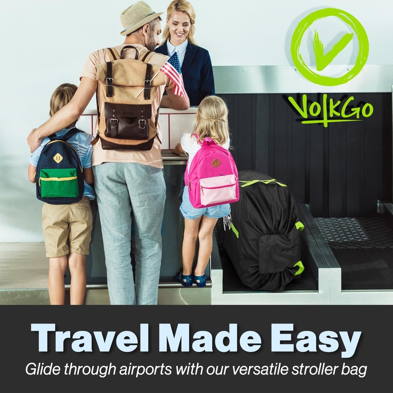 V VOLKGO Stroller Bag for Airplane, Jogger & Single Stroller
