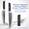 Damascus Chef Knife 8 inch: Super High-end High Carbon Powdered