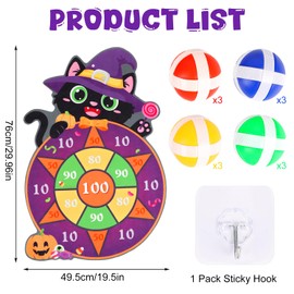 VEYLIN Kids Dart Board Set with 12 Sticky Balls