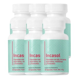 Inca (6 Frascos) Suplemento Con Ajo, Té Verde Y Espirulina