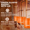 Ziliny 6 Pcs 2 Gallon Plastic Bucket Pail Container with