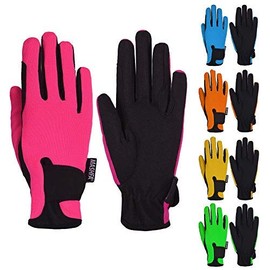 Kids Horse Riding Gloves Children Equestrian Kids Gloves Child Horseback Bike Gardening Boys & Girls Mittens Pony Youth Outdoor Mitts