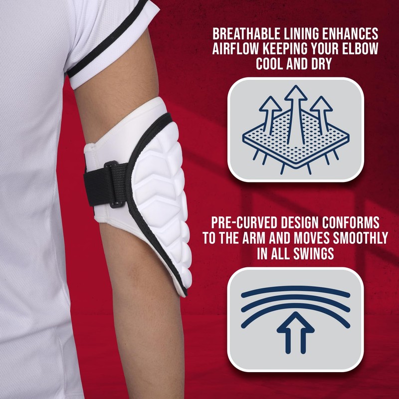 Exxact Sports Defender Baseball Elbow Guard, Batters Softball Elbow Guard