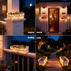 Solar Planter Lights Outdoor, 12-inch Rectangular LED Flower Pot with