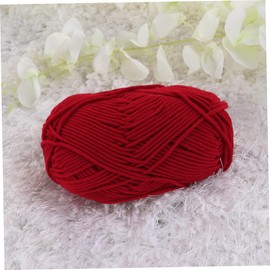 OSALADI Milk Cotton Yarn Soft Chunky Crochet Yarn for DIY Sweaters Hats Scarves Rust Red for Needle Felting Weaving Machine Washable Comfortable Feel