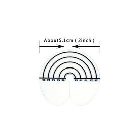 50 Pieces Heat Shield Guards with Graduations Round Single-hole Shield Fusion Glue Protector Templates for Hair Extensions