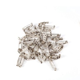 50pcs Safety Pins for Brooch Clasp Back, Brooch Pins Rod Pins Back Pins for Name Plate Wedding Pin Jewellery Making (25mm)