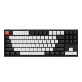Keychron C1 87 Keys Wired Mechanical Keyboard for Mac Windows, 80% Layout Tenkeyless Gateron G Pro Red Switch White LED Backlit Double-Shot ABS Keycaps, USB-C Gaming Keyboard for Gamer/Typists/Office
