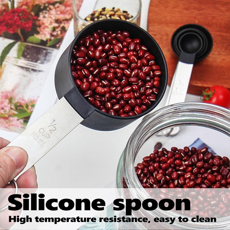 8 Pcs Kitchen Measuring Spoon Baking Nesting Measuring Cups Measuring