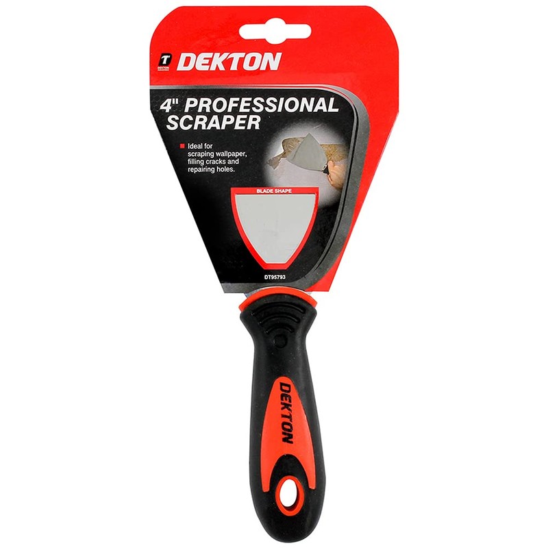 DEKTON DT95793 Professional Scraper, Black/Red, 4-inch