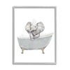 Stupell Industries Baby Elephant Bubble Claw Bathtub Safari Animal Bathroom,
